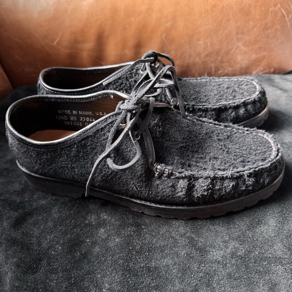 Sperry Captain's Oxford by Chris Echevarria black suede boat shoes winter vibram - Picture 4 of 16